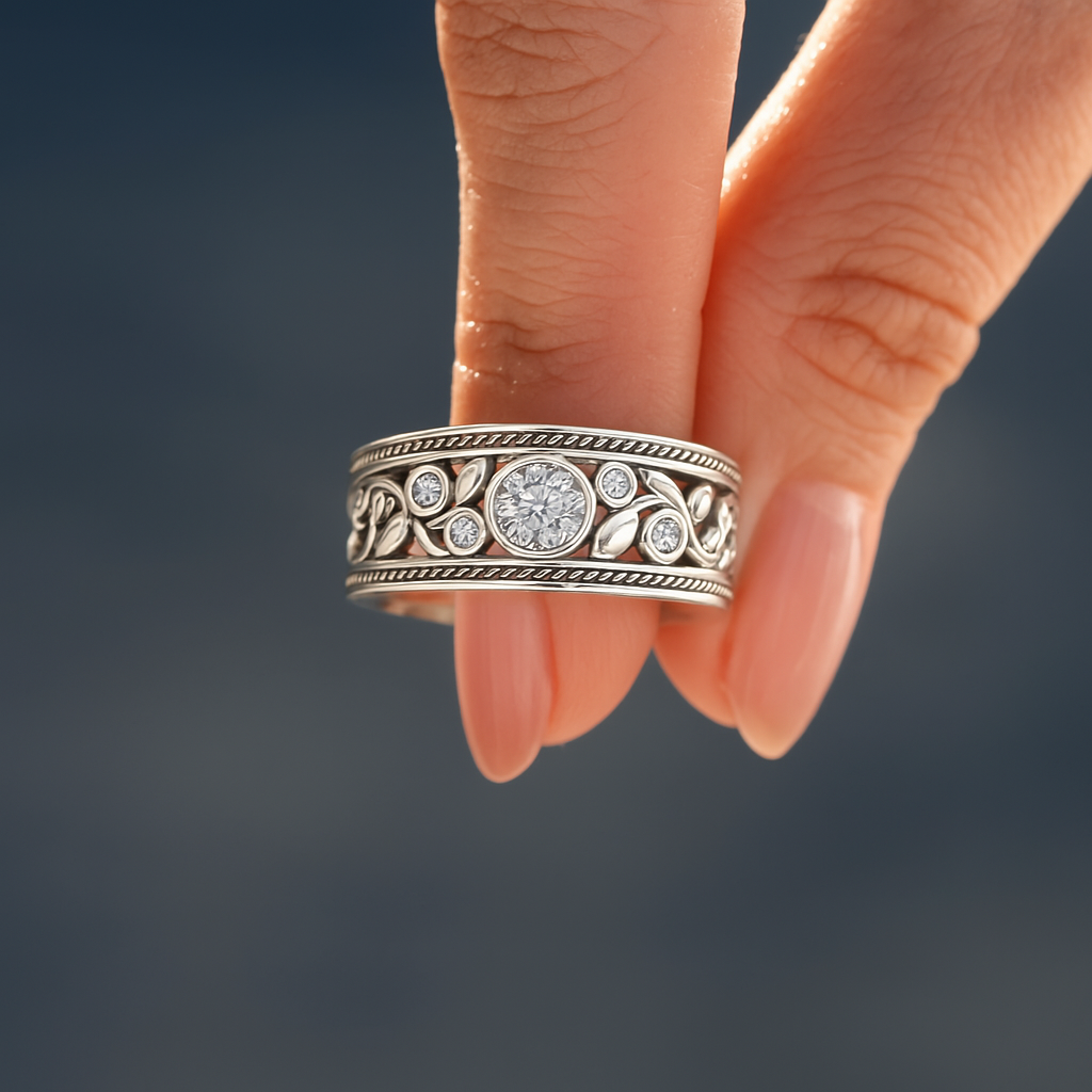 Dalia – Vintage-Ring in Silber mit Zirkonia