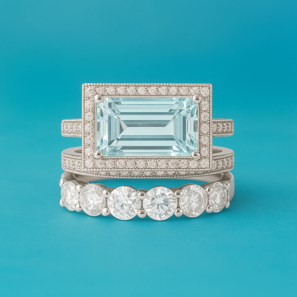 Talea – Boho Türkis Ring Set