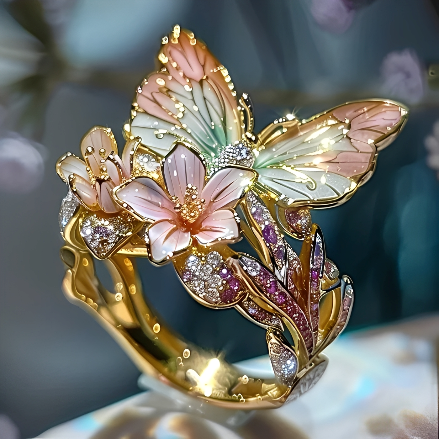 Sophie – Raffinierter Ring Brimhaven Goldene Blume
