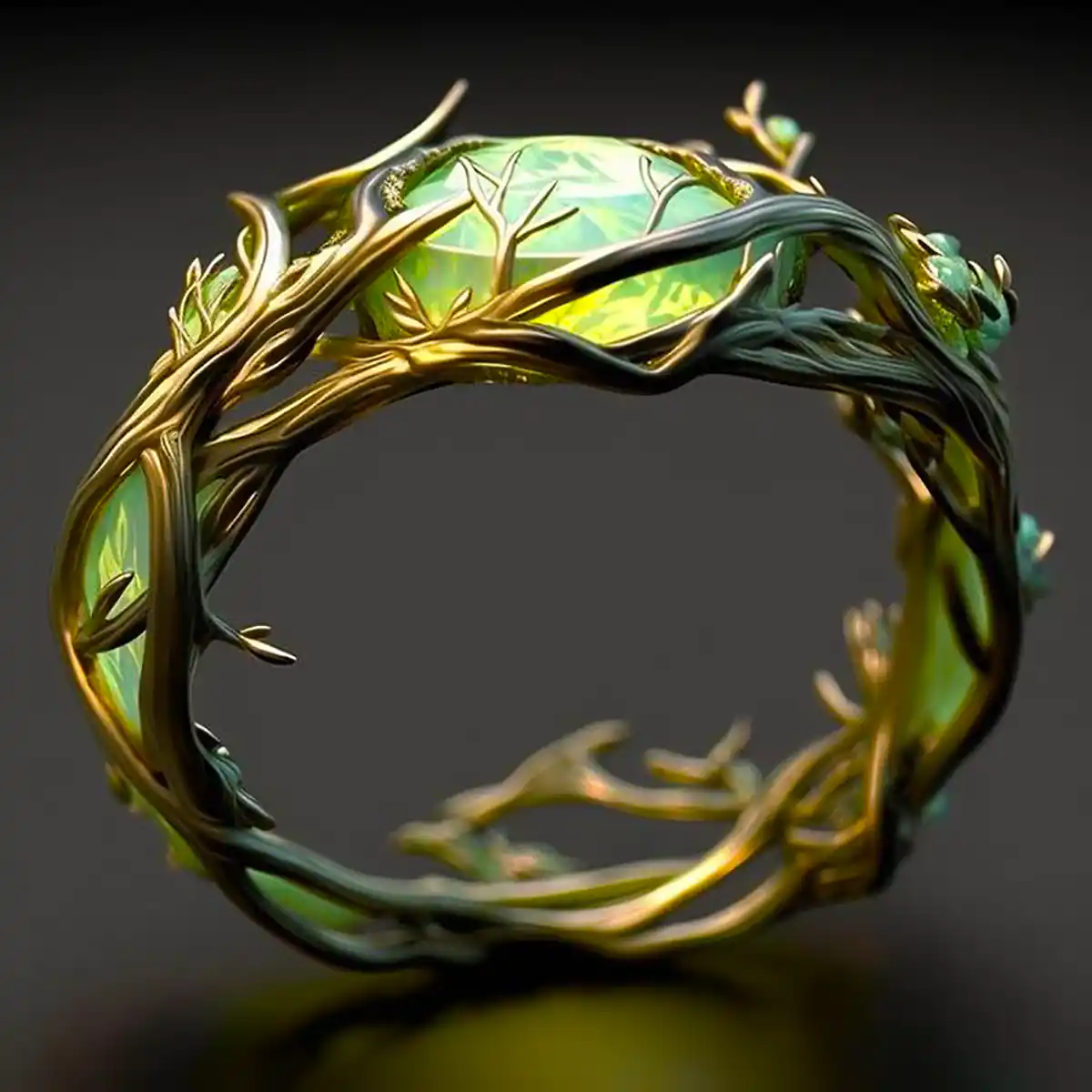 Sylva – Eleganter Ring mit Grüner Opal