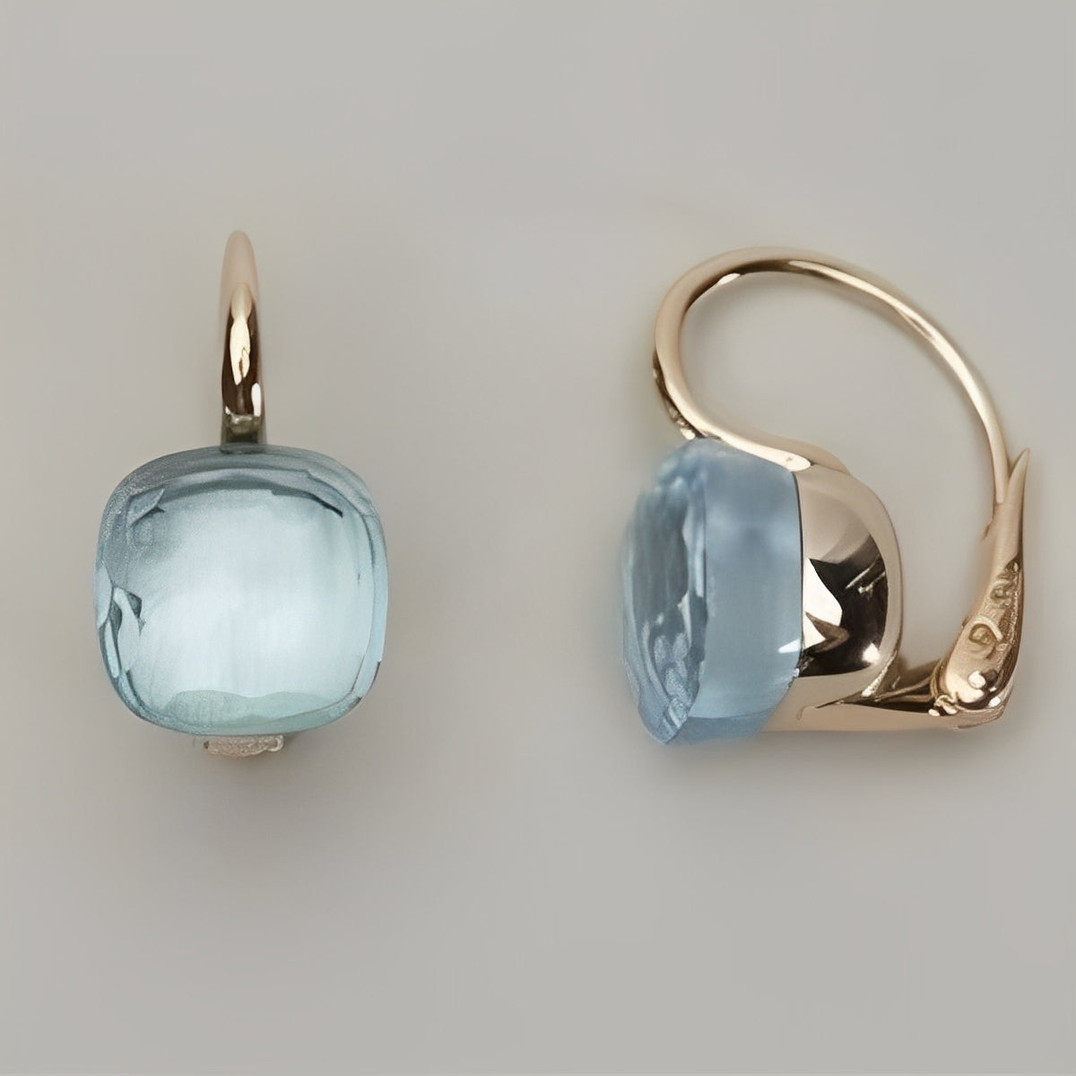 Manon – Ohrringe Zirkon Blau Vintage