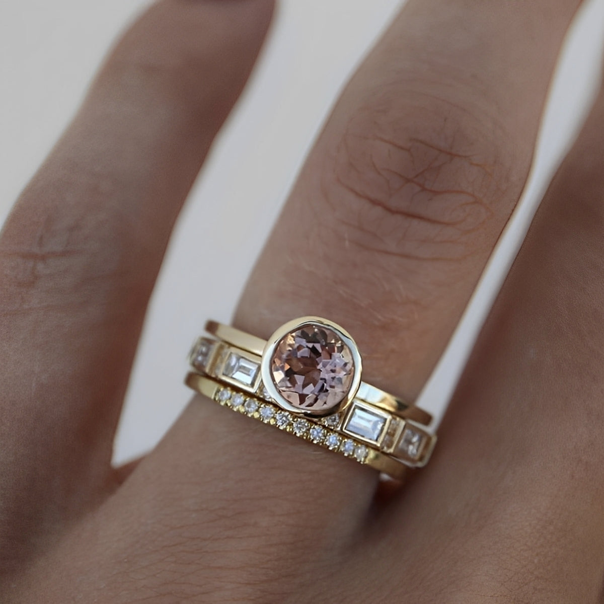 Sabine – Vintage-Ring in Gold und Silber mit Zirkonia