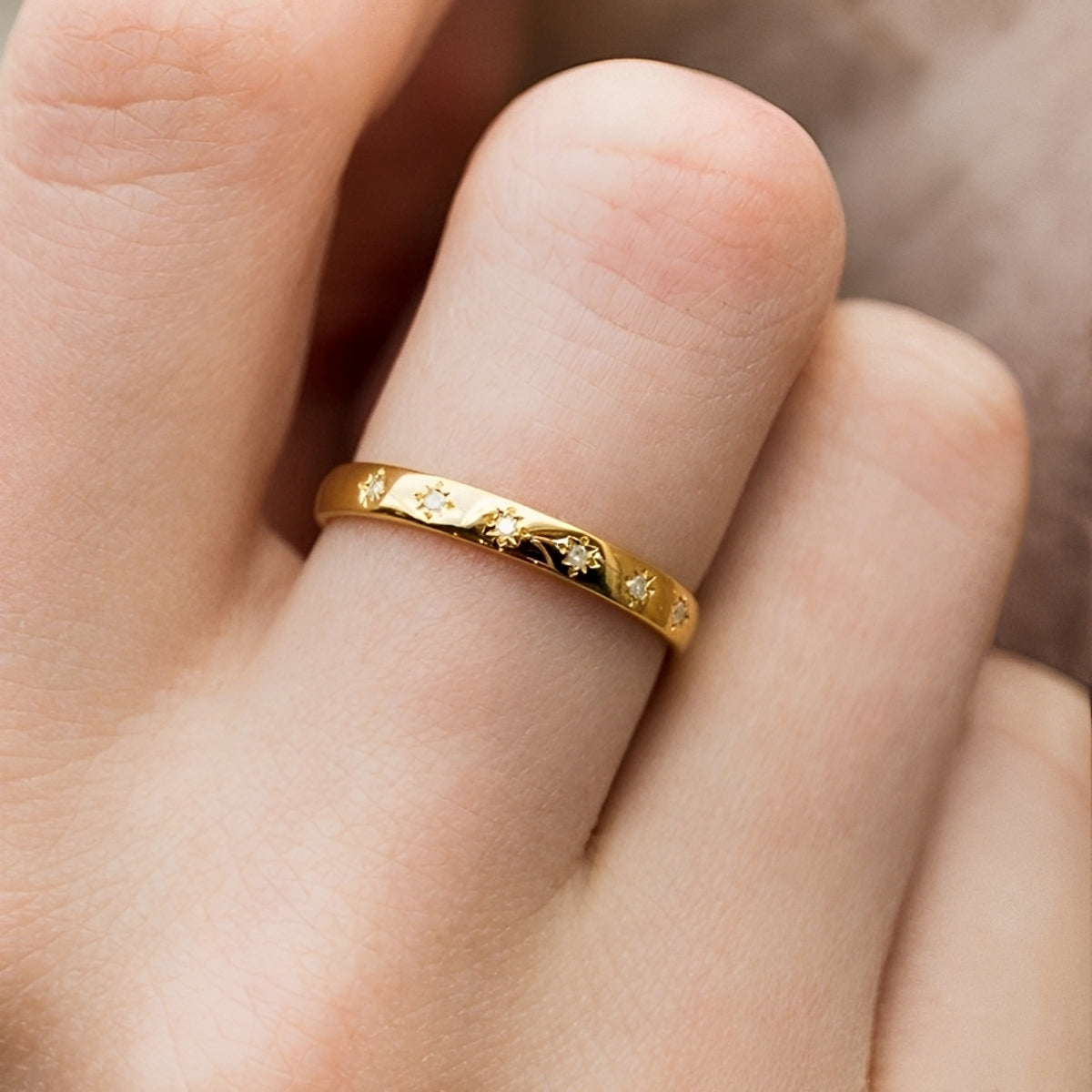 Katara – Vintage-Ring in Gold mit Zirkonia