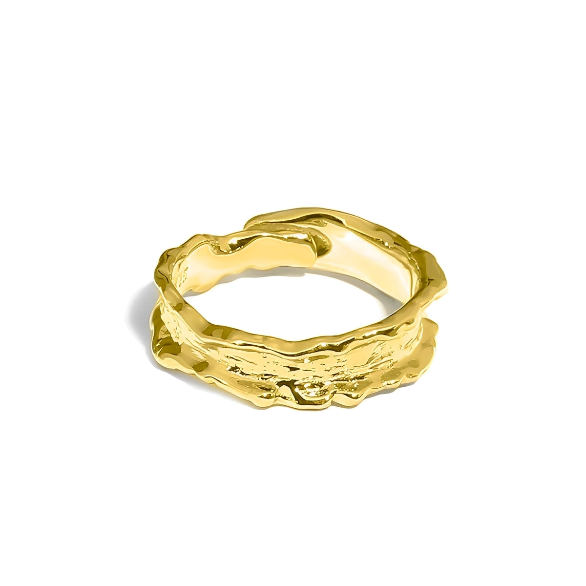 Sara – Vintage Gold Geschmiedeter Ring