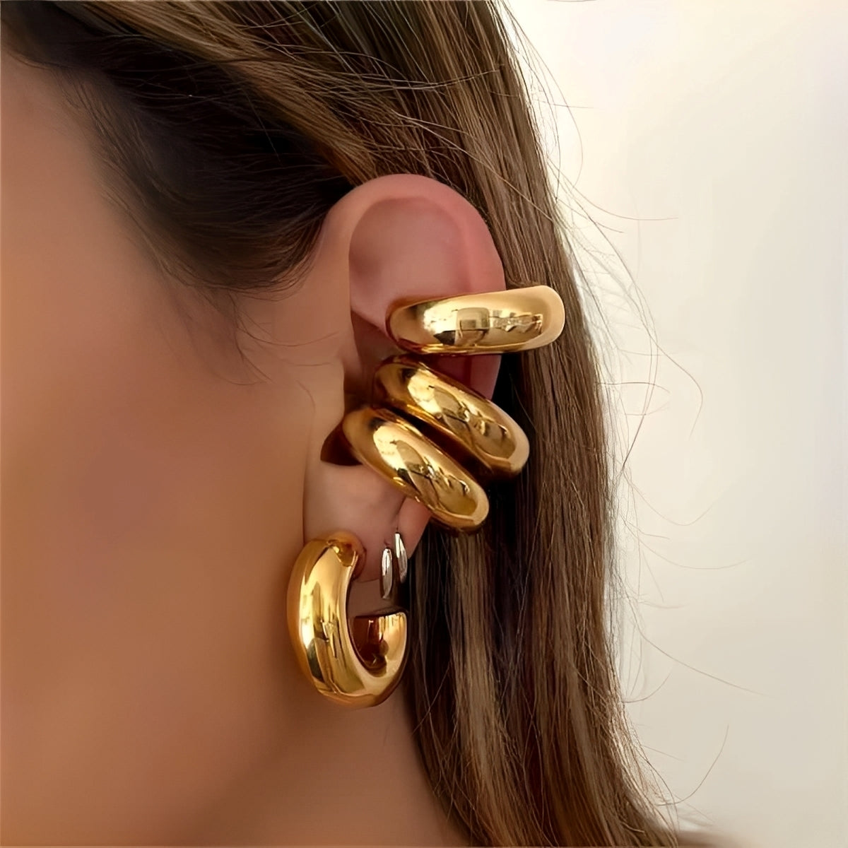 Kyline – Ear Cuff Groß Vergoldet