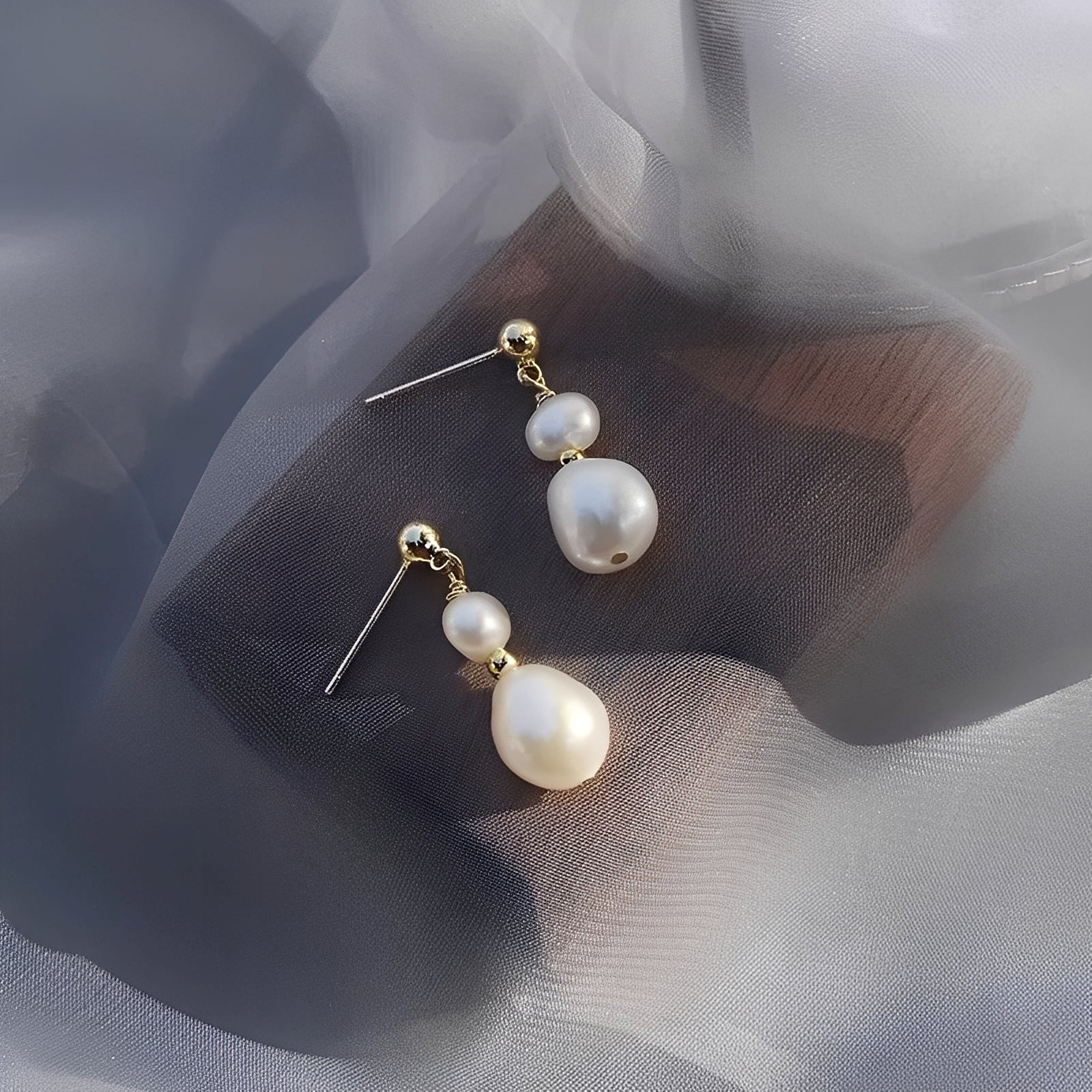 Dalia – Vintage Silber Ohrringe mit Perlen