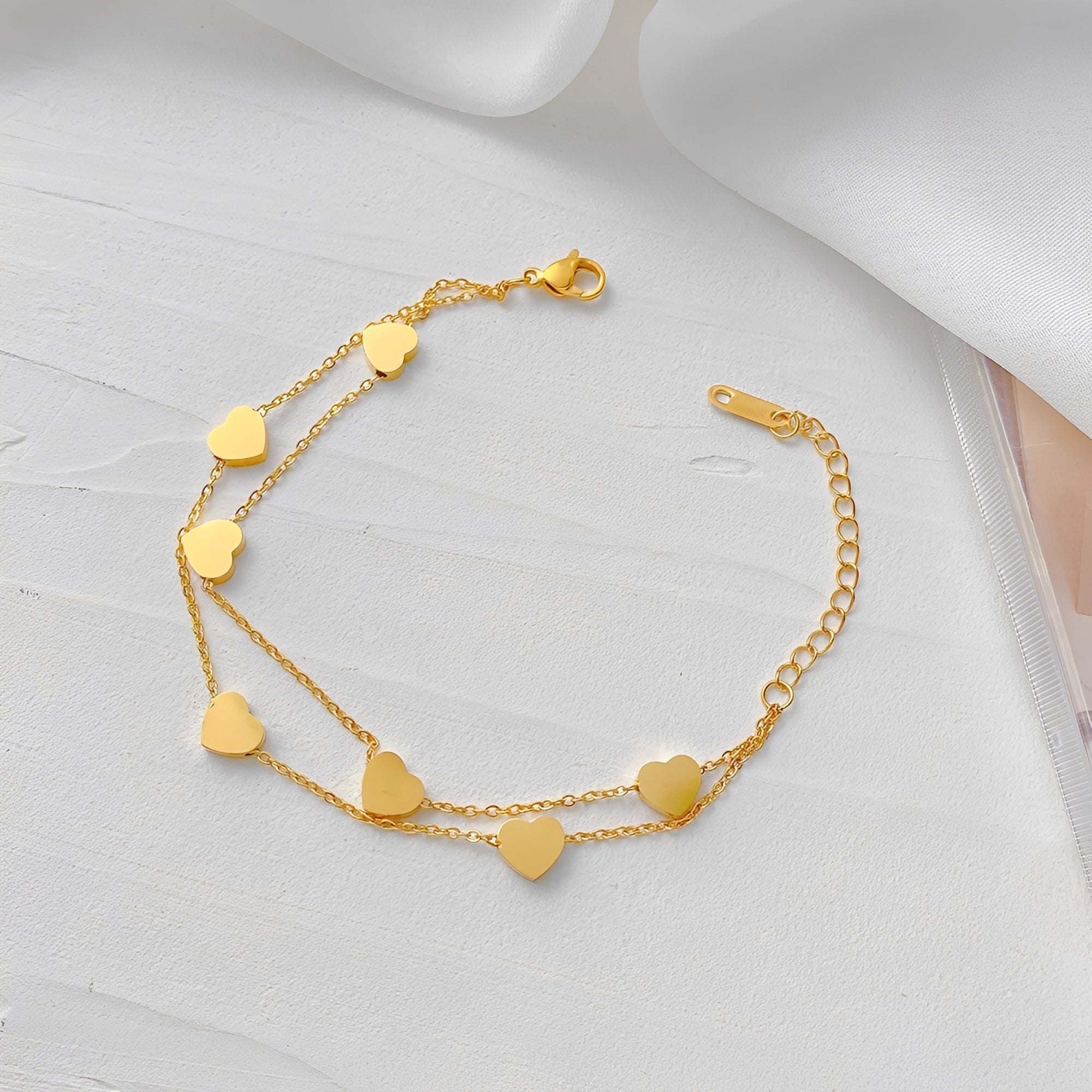 Taylor – Armband Doppelreihe aus Stahl