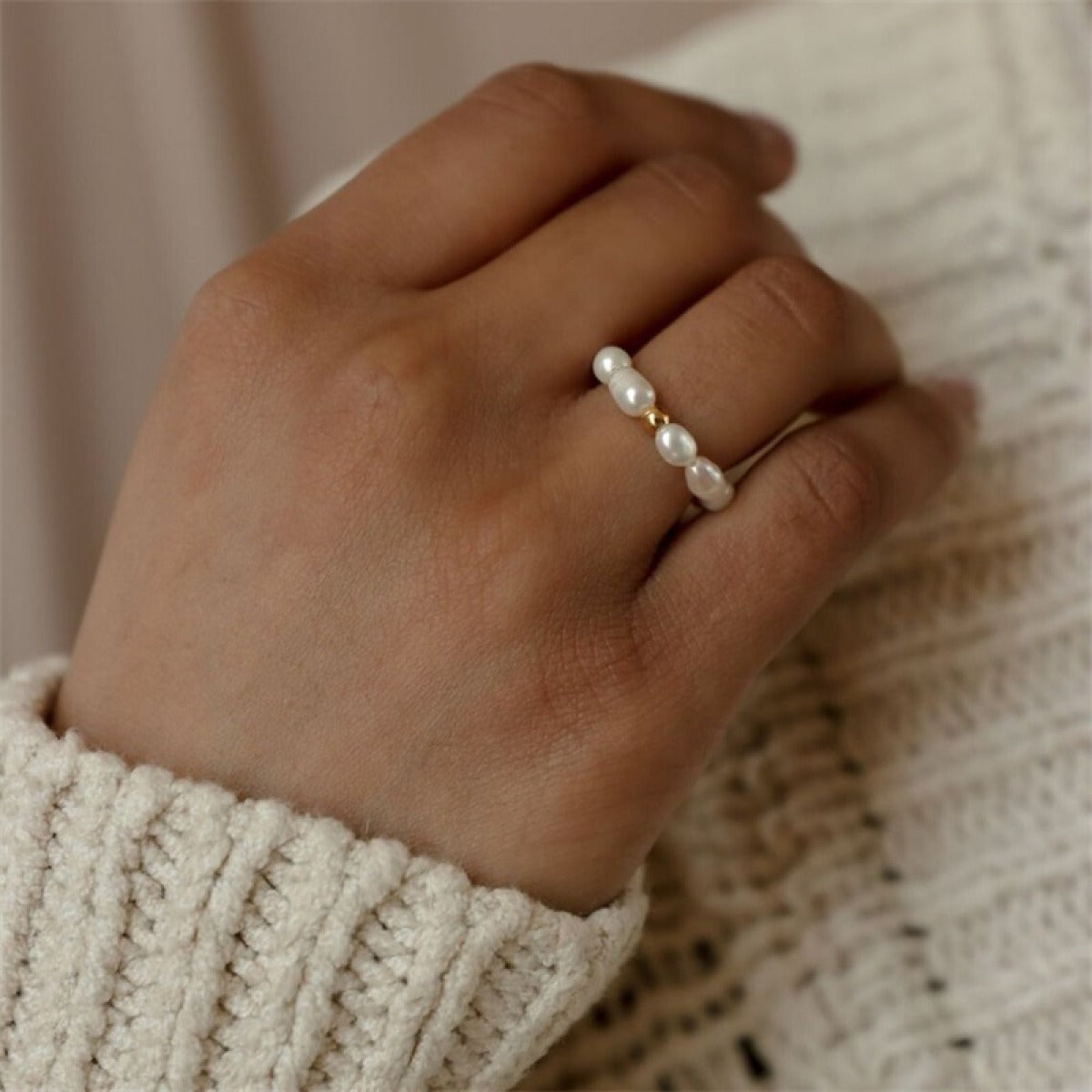 Fenna – Stressabbau-Ring mit Perle