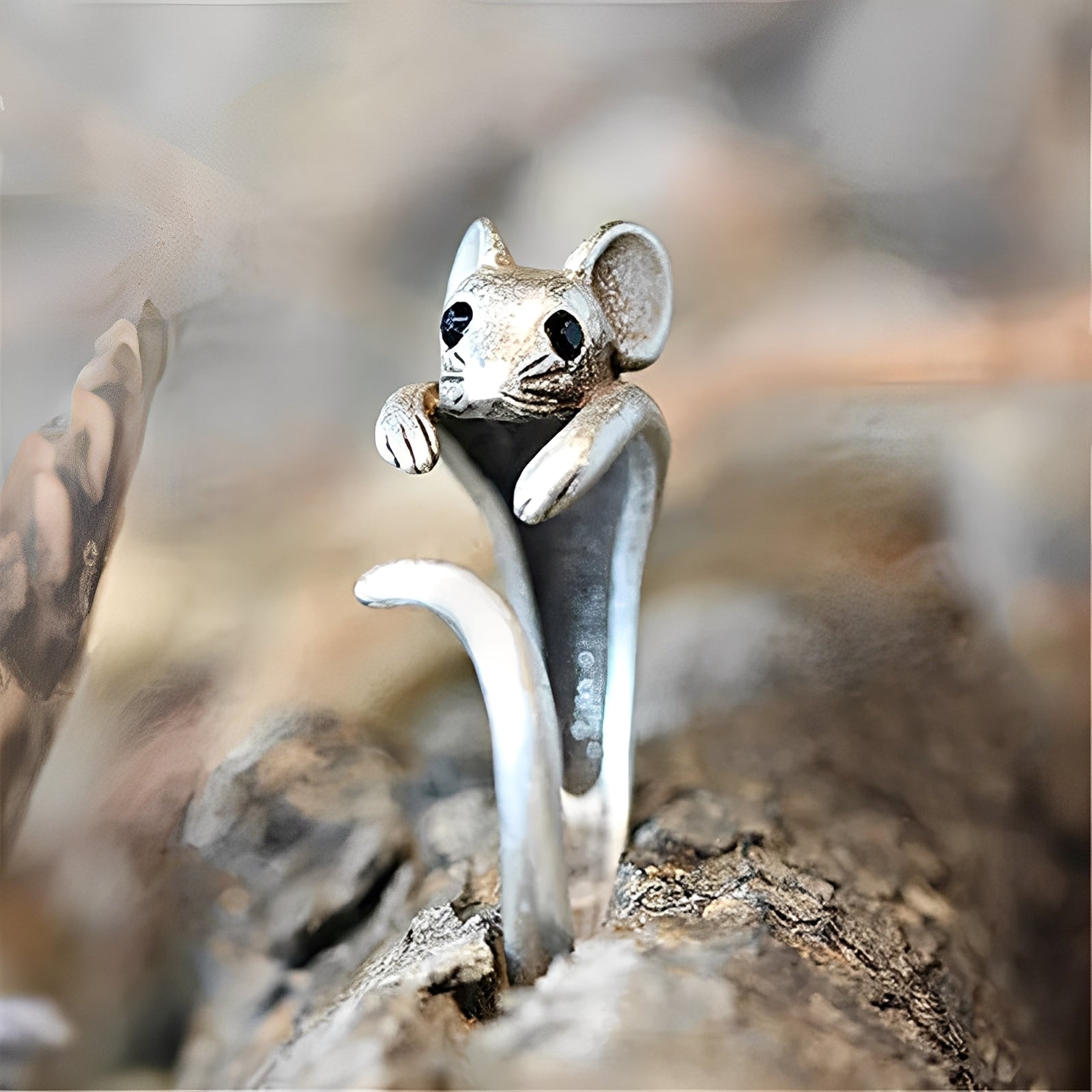 Giselle – Ring Silber Vintage Maus