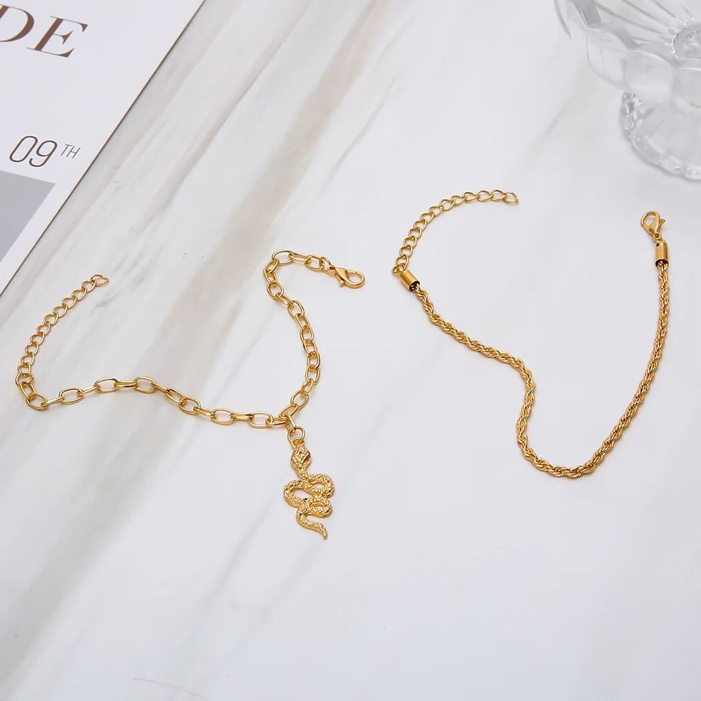 Maelli – Elegante Boho-Knöchelkette