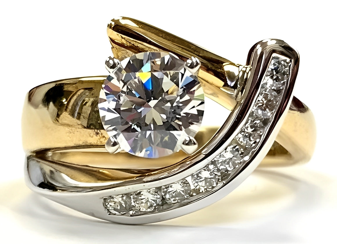 Valoria – Bicolor-Ring mit Funkelndem Zirkon