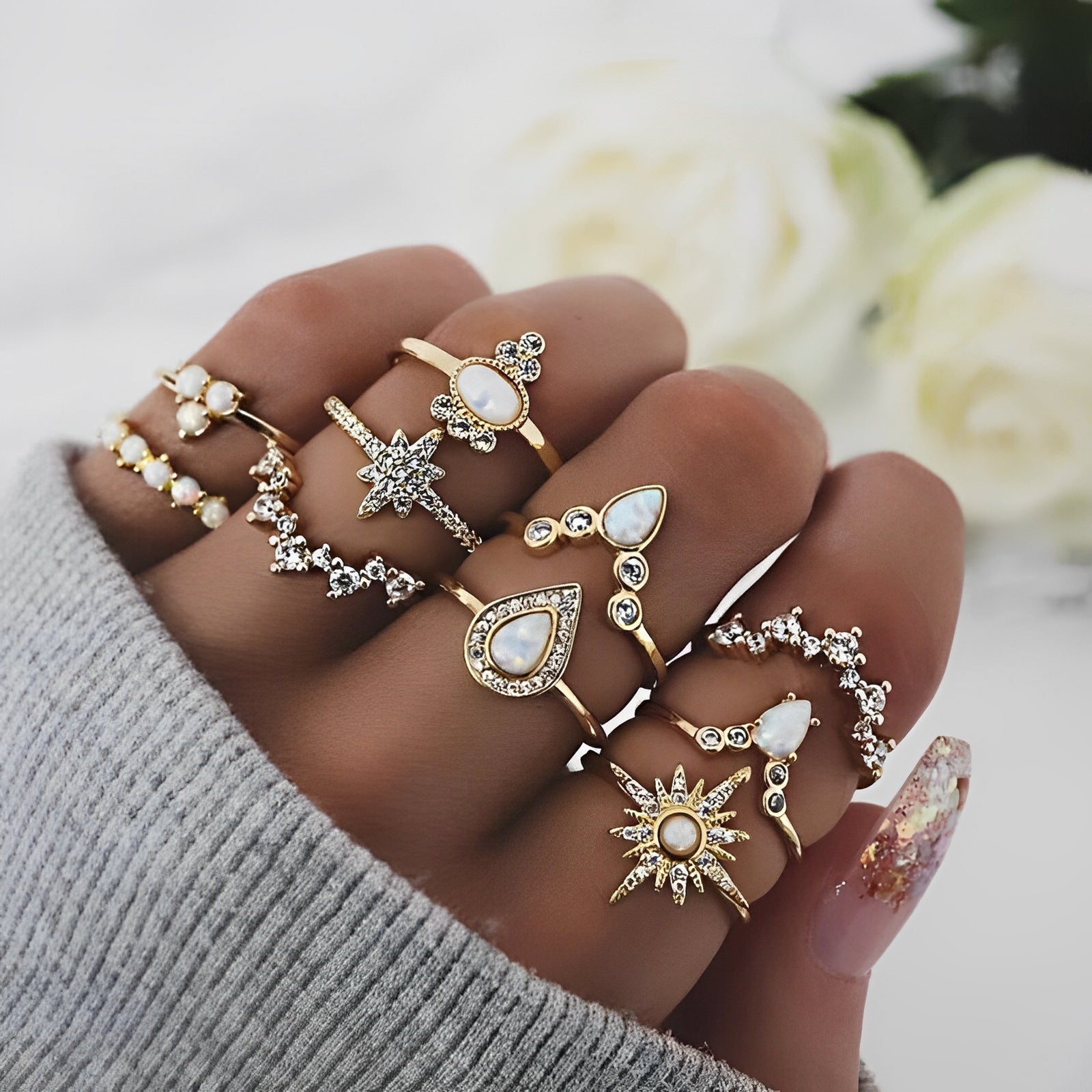 Luna – Premium-Paket von 8 bis 12 Einzigartige Ringe