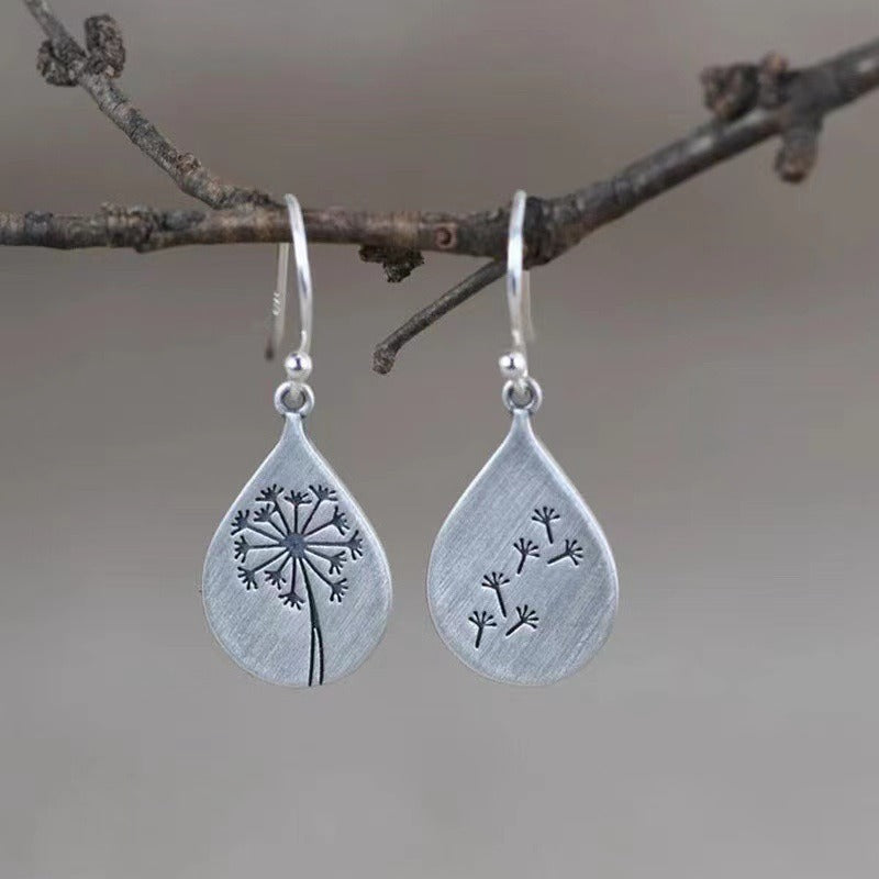 Diane – Vintage Blumenohrringe Silber