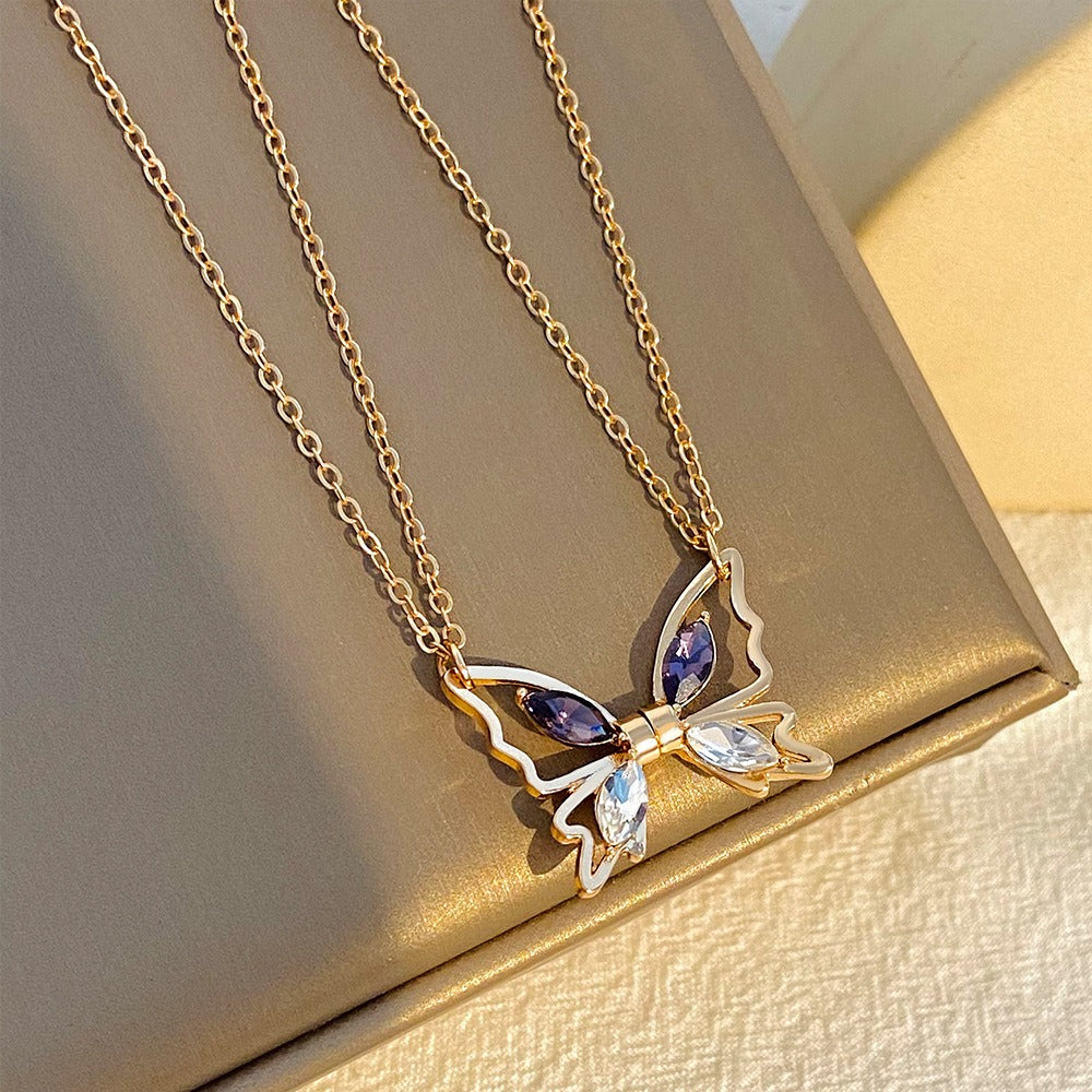 April – Collier Schmetterling Magnetisch in Gold