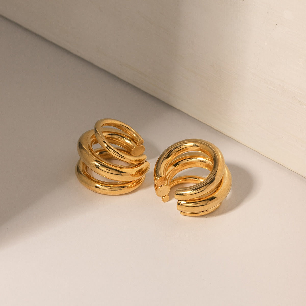 Gigi – Ohr Cuff Groß 3 Lagen Gold