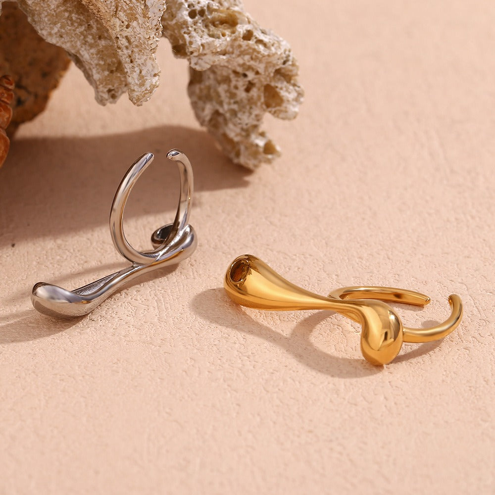 Holly – Offener Ring Unregelmäßiger Wassertropfen