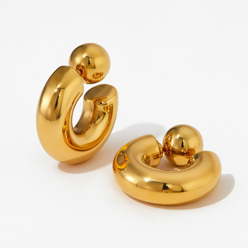 Ayla – Chunky Goldfarbene Creolen