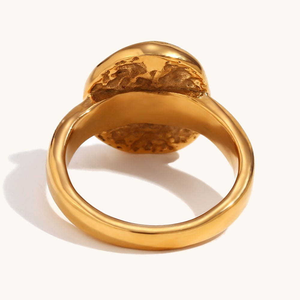 Solenya – Ring Kristall Gold Sonne-Mond-Motiv