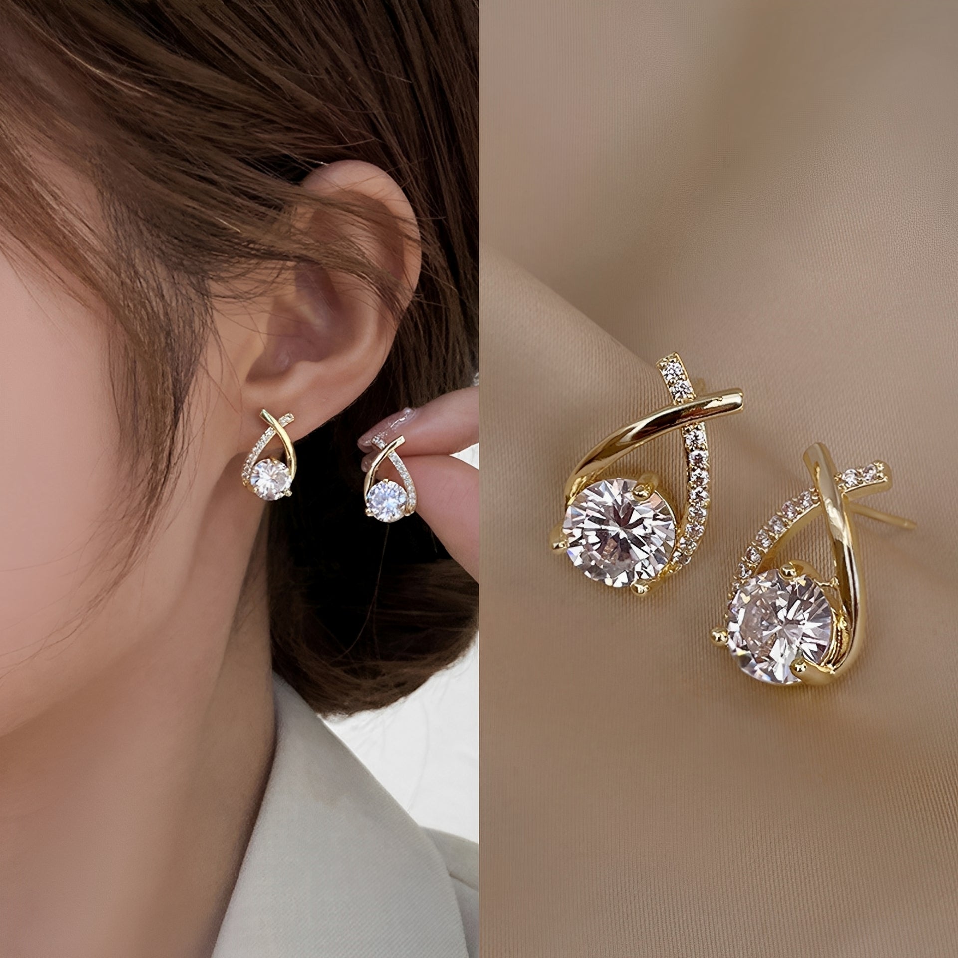 Arielle – Ohrringe in 18 Karat Gold