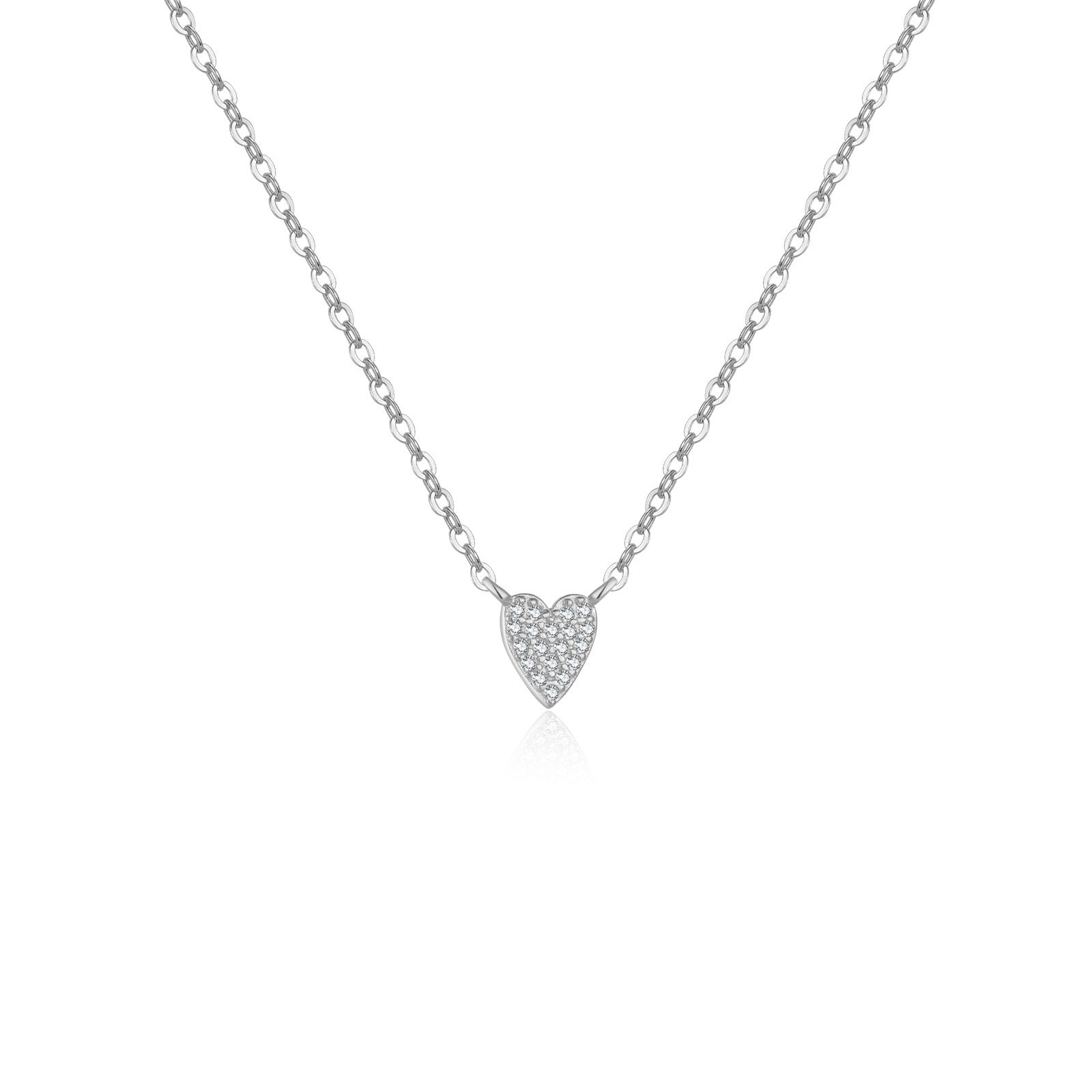 Juliet – Kette Herz aus 925 Sterlingsilber mit Diamant