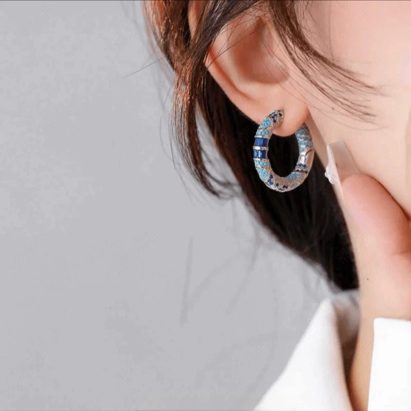 Naelle – Kreolen aus blauem Zirkonium