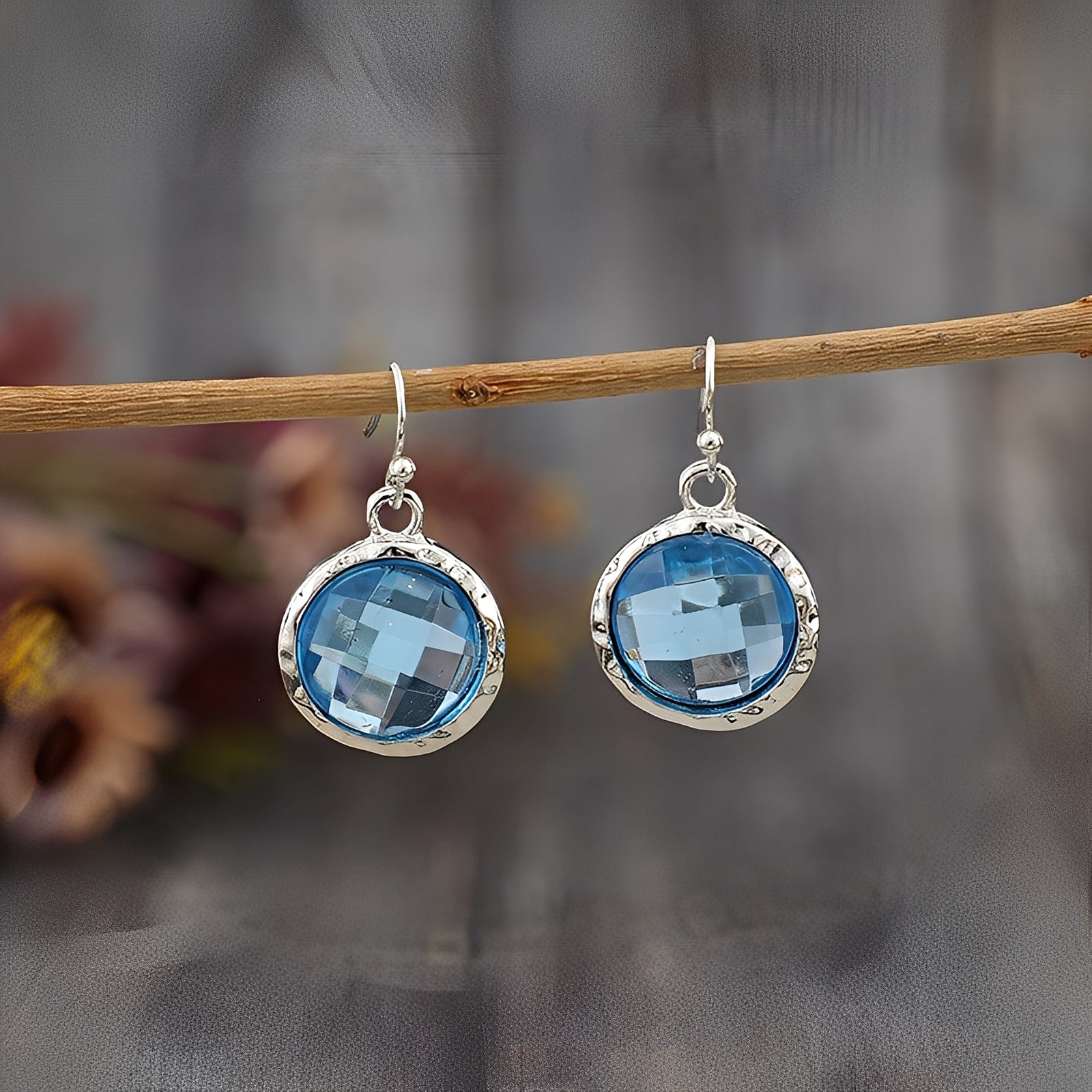 Azura – Ohrringe Blaue Kristalle Vintage