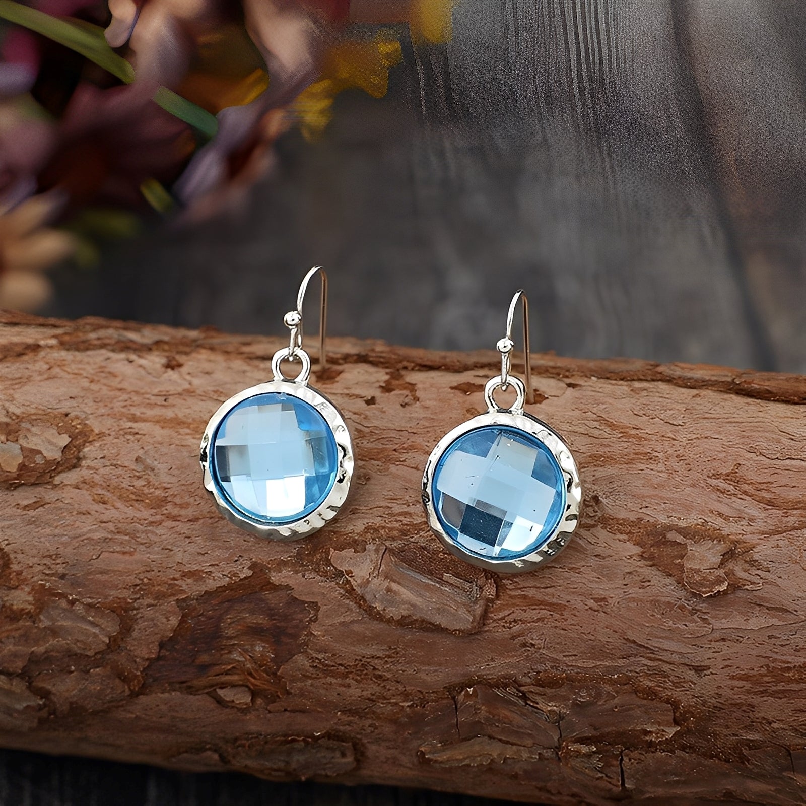 Azura – Ohrringe Blaue Kristalle Vintage