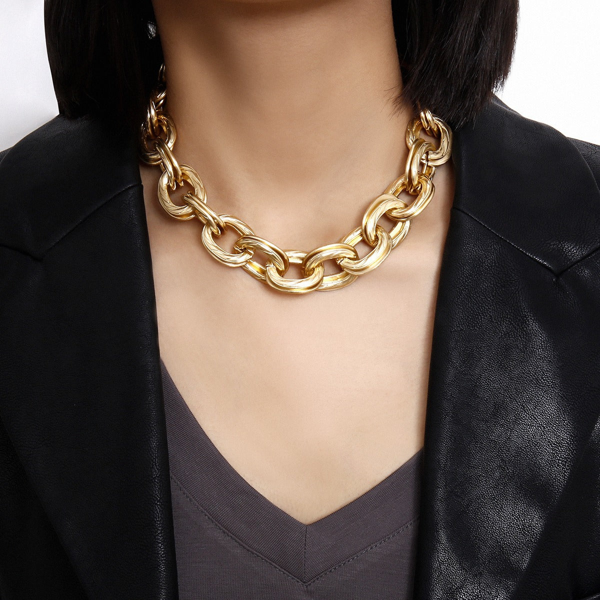 Alessia – Halskette mit dicken goldenen Gliedern