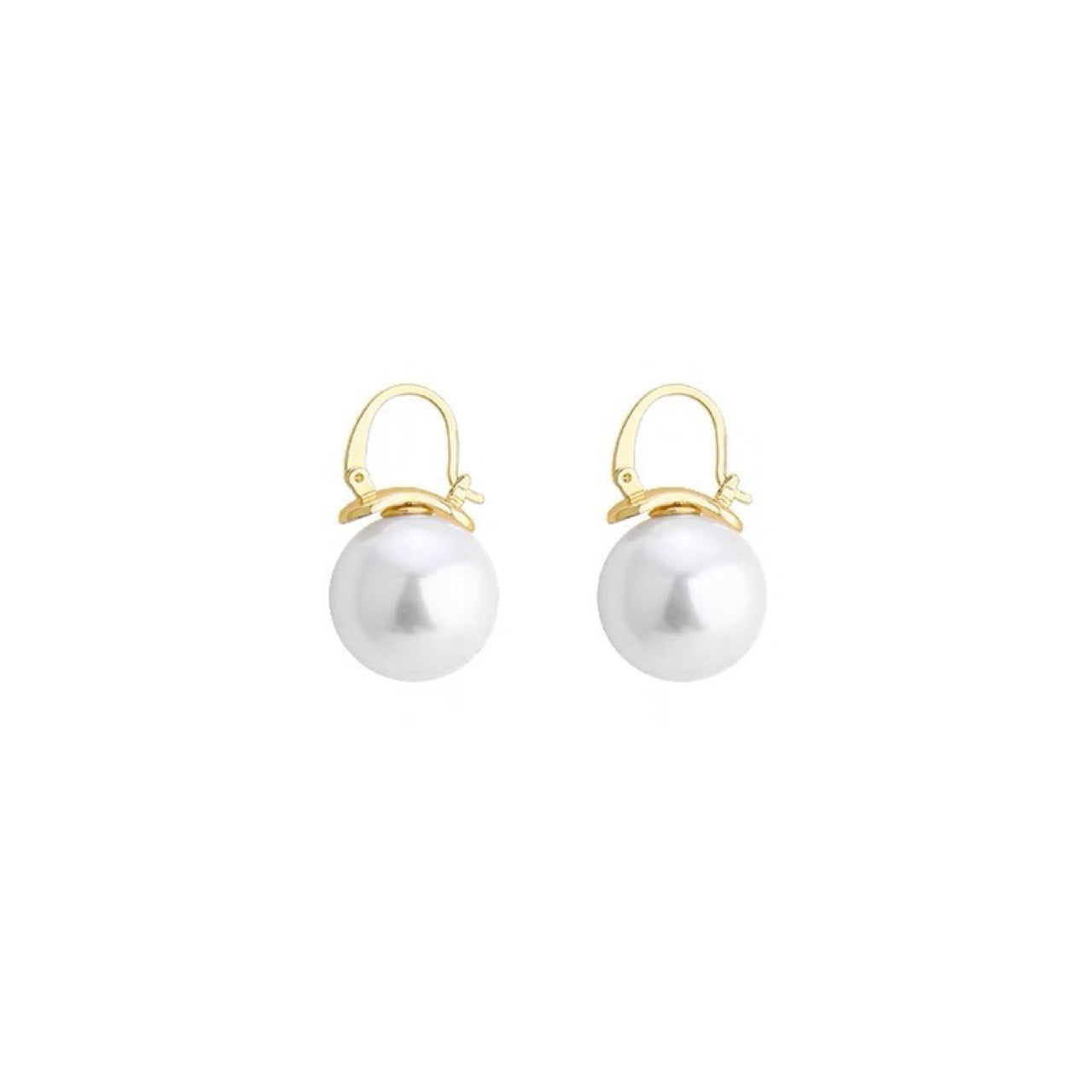 Dione – Creolen Perle & Gold im Zeitlosen Stil