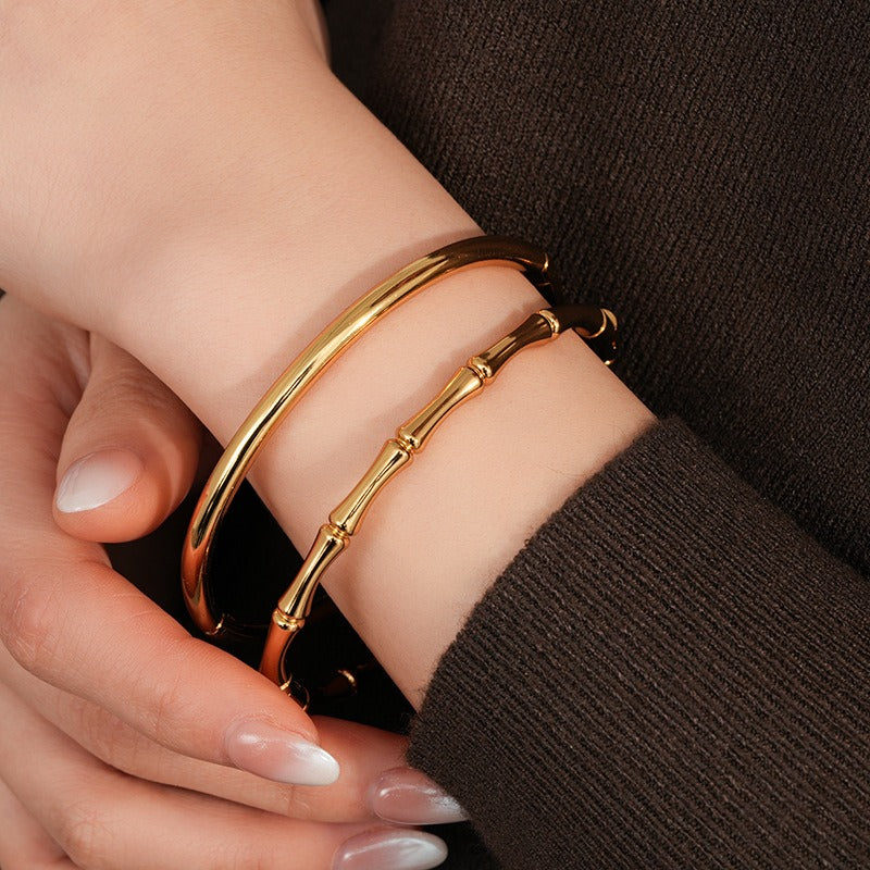 Zen – Manschette Bambus 18 Karat Raffiniert