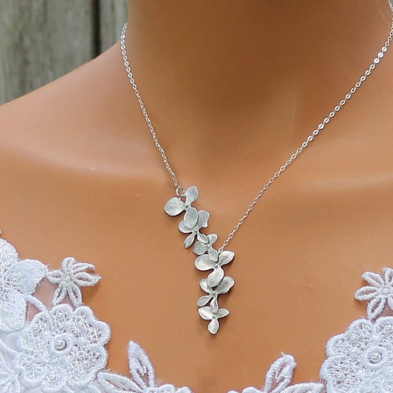 Aurore – Vintage Silberblumen-Halskette