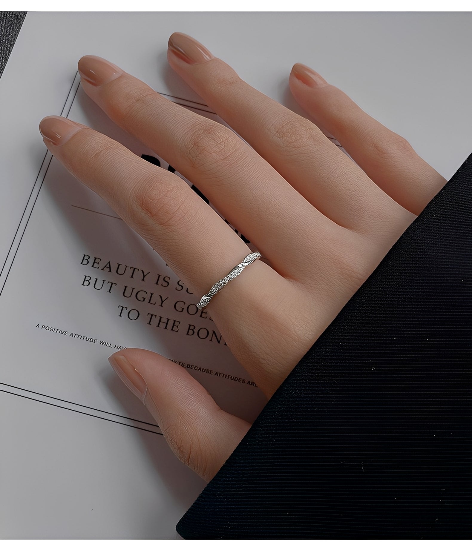 Adrien – Gedrehter Ring Silber & Gold