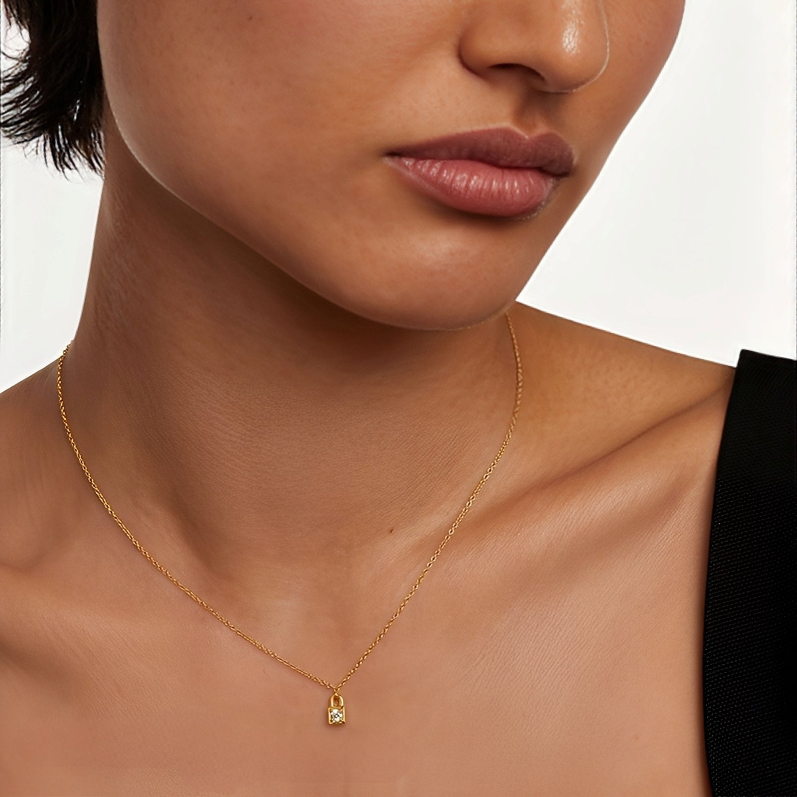 Maelyne – Kette Anhänger Schloss Mini