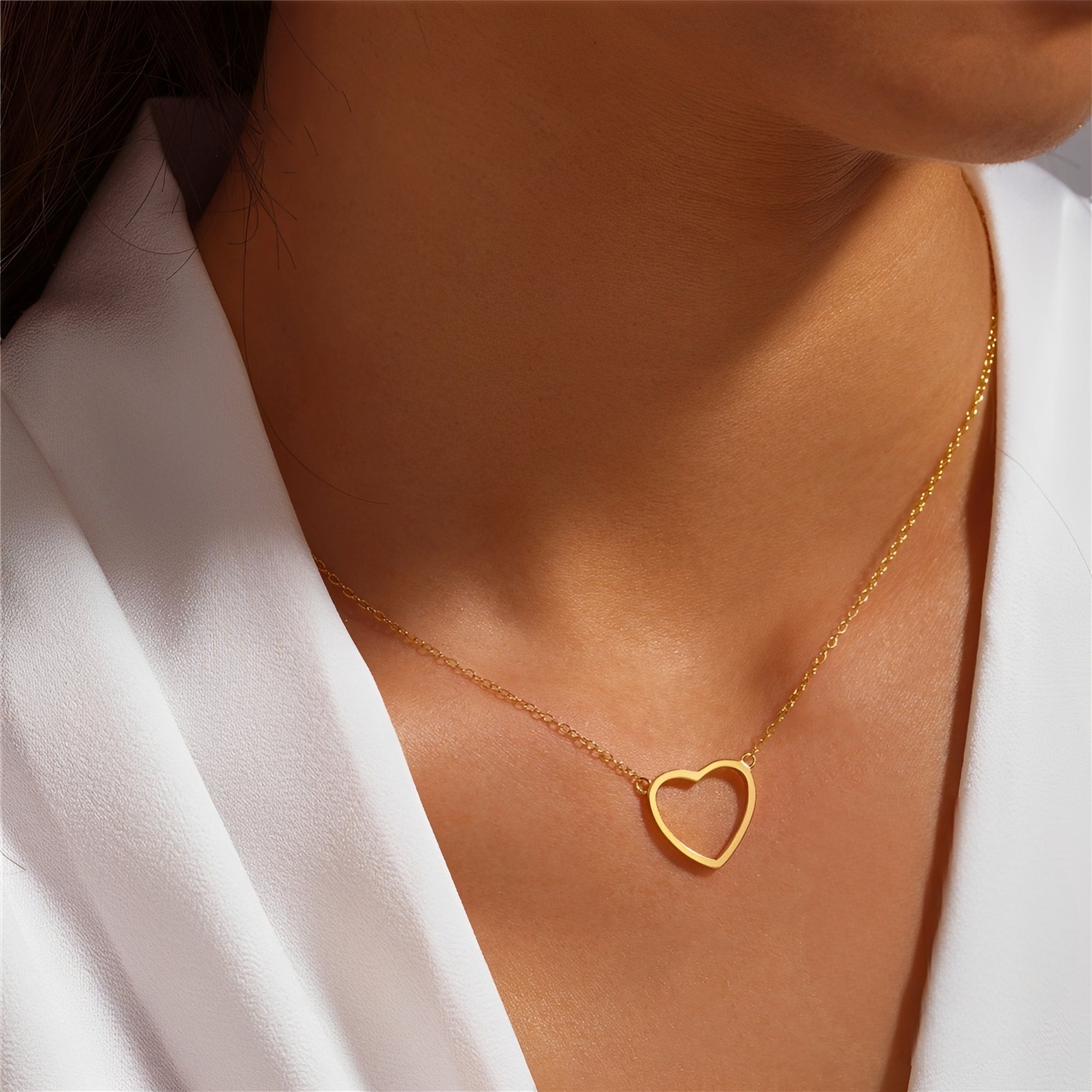 Mika – Kette Anhänger Herz Zart Vergoldet