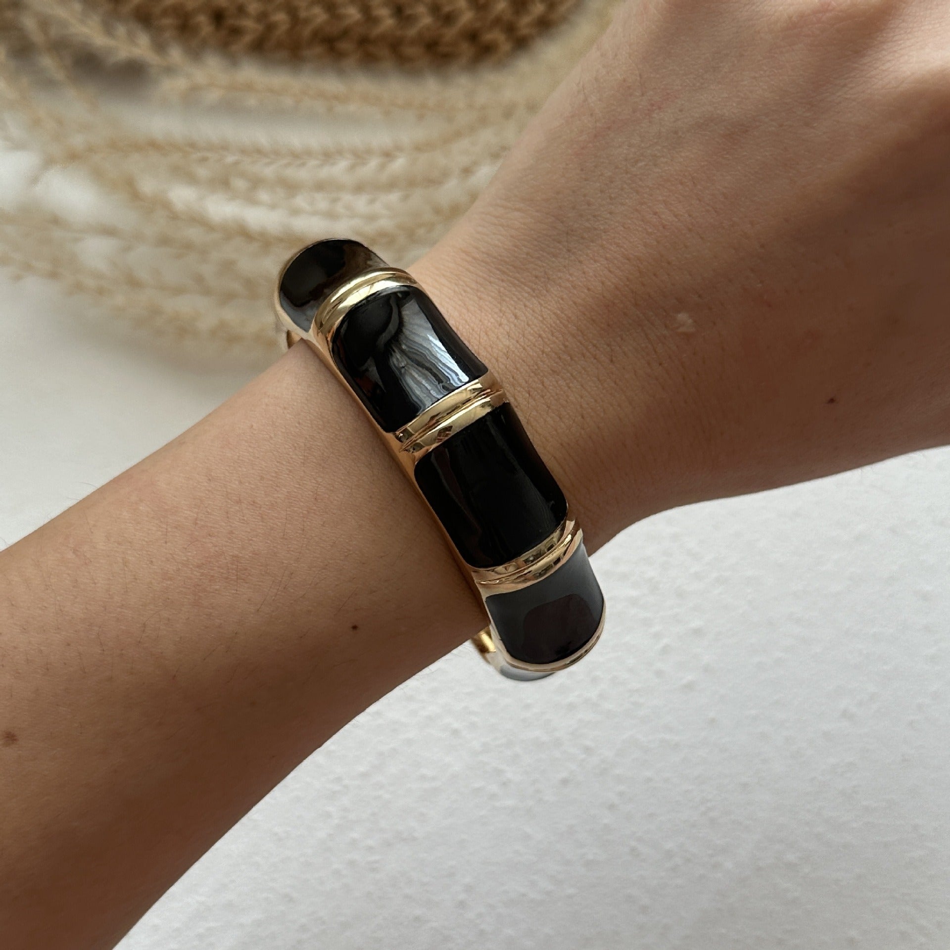 Naomi – Armband Bambus mit Farbblöcken