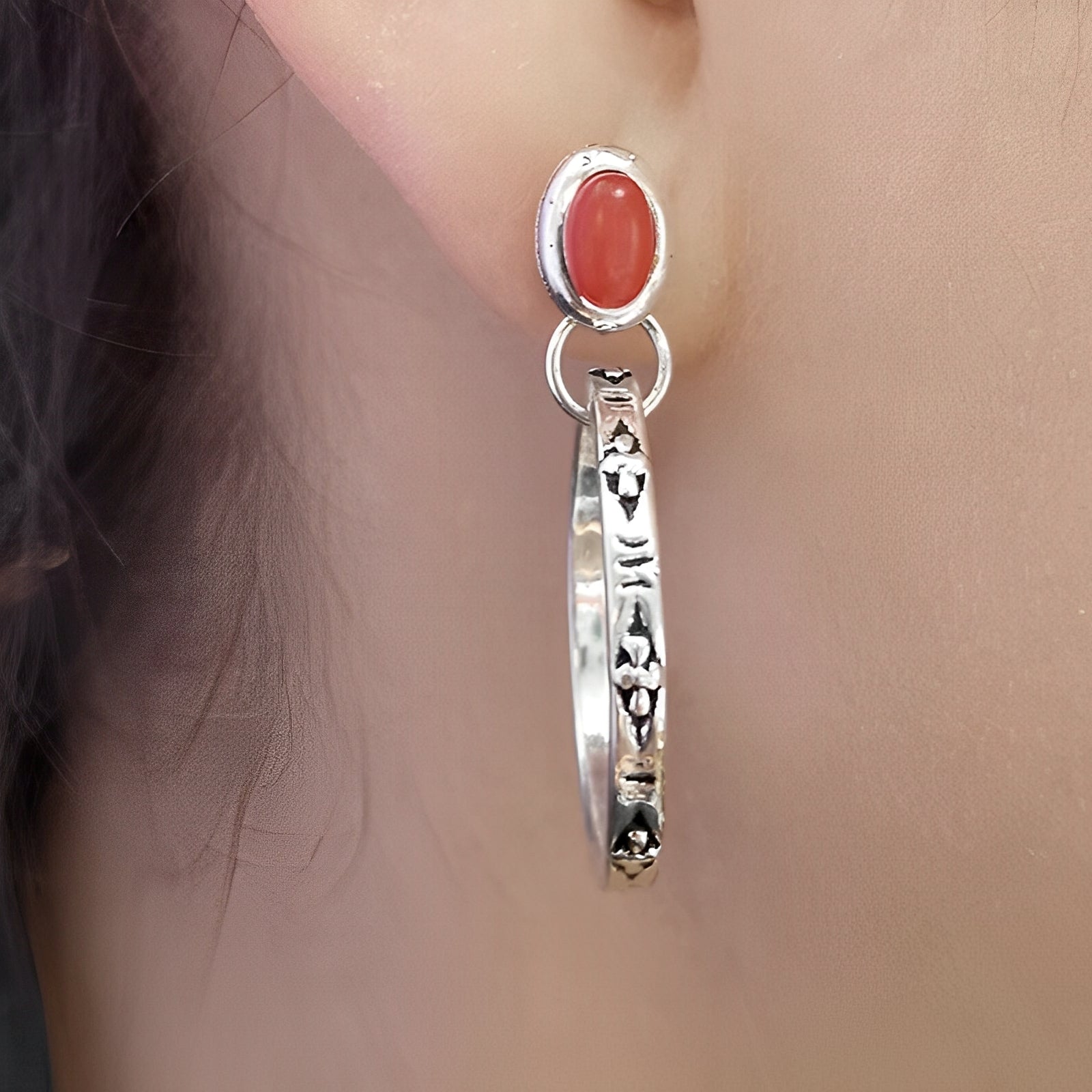 Althea – Boho Vintage Ohrringe mit Natürlichem Onyx
