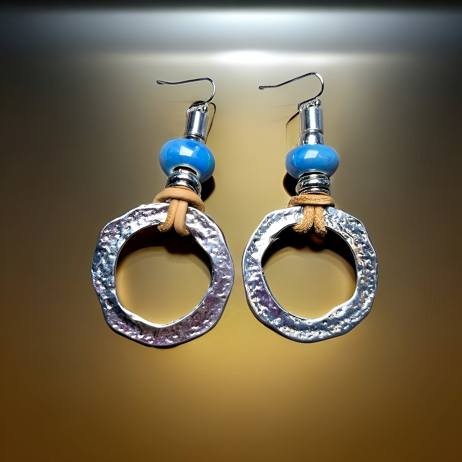 Kaia – Ohrringe Kreis Boho Vintage in Silber