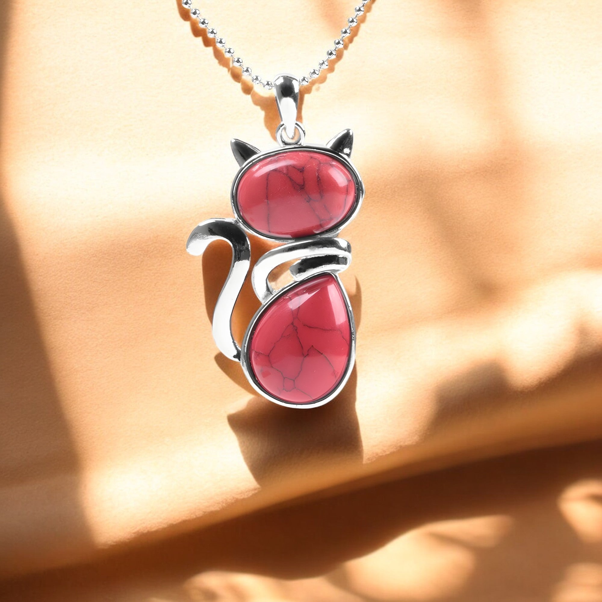 Mila – Katzenhalsband mit Naturstein