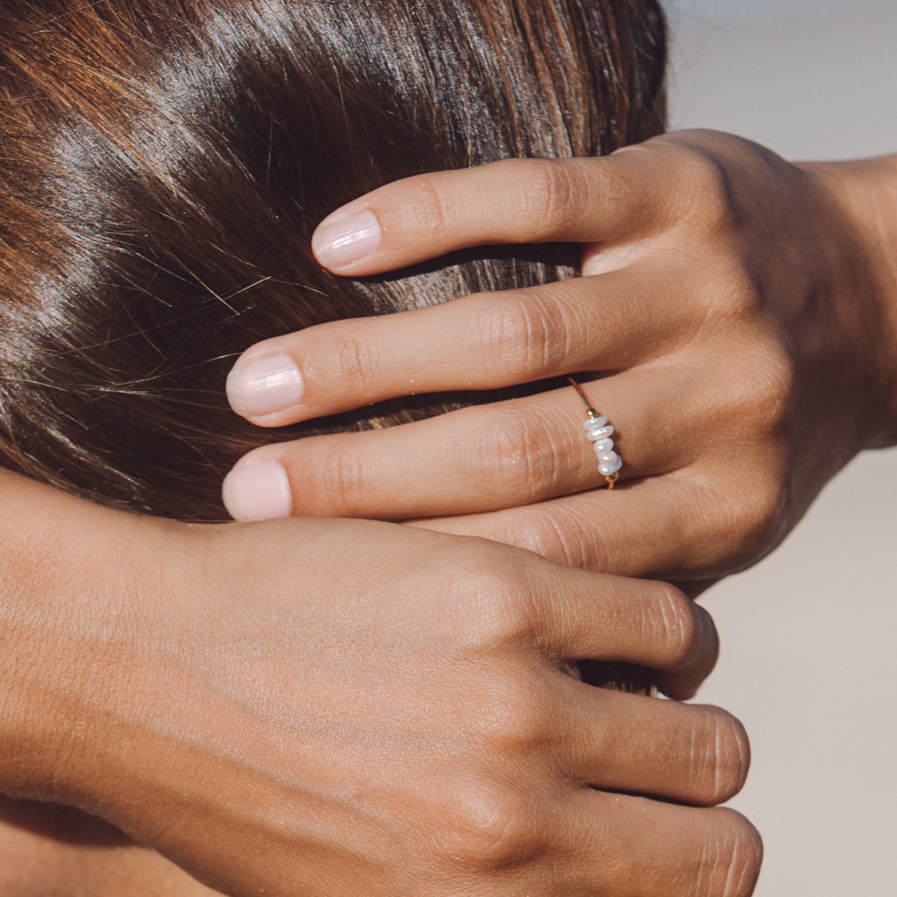 Lina – Ring mit Mini Naturperlen