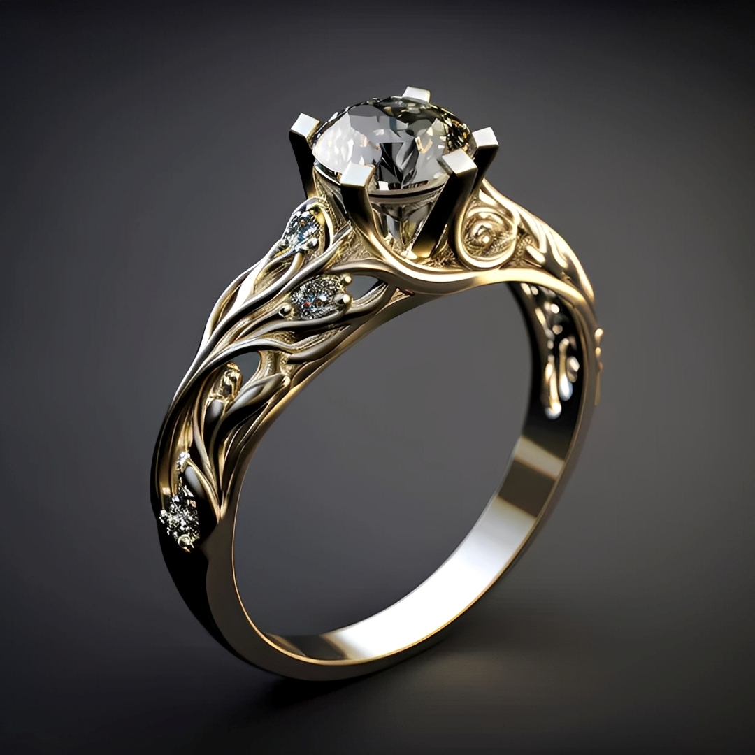 Alizee – Eleganter Exotischer Ring aus Zirkonium