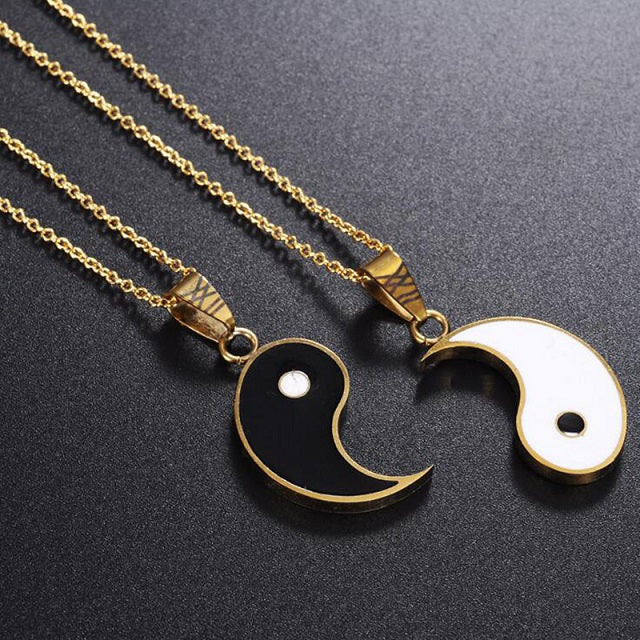 Tao – Trennbare Yin Yang Halskette für Paare oder Freunde