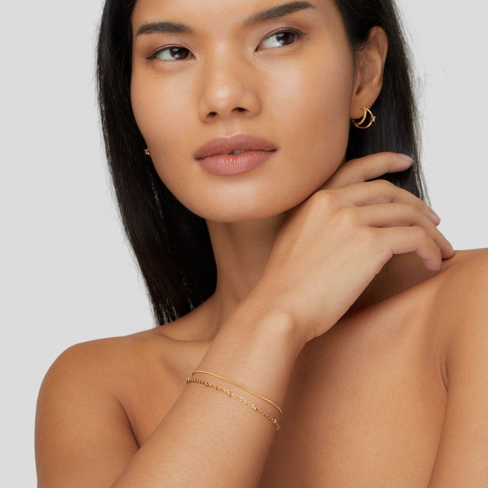 Evelyne – Überlagertes Goldenes Armband