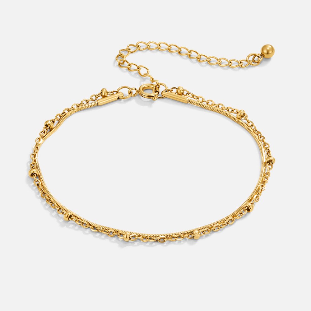 Evelyne – Überlagertes Goldenes Armband