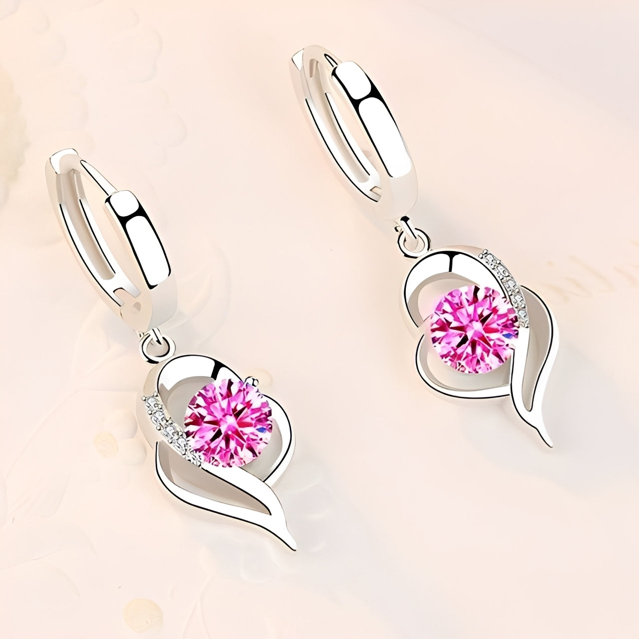 Noelle – Blumenohrringe aus 925 Sterlingsilber und Zirkonia
