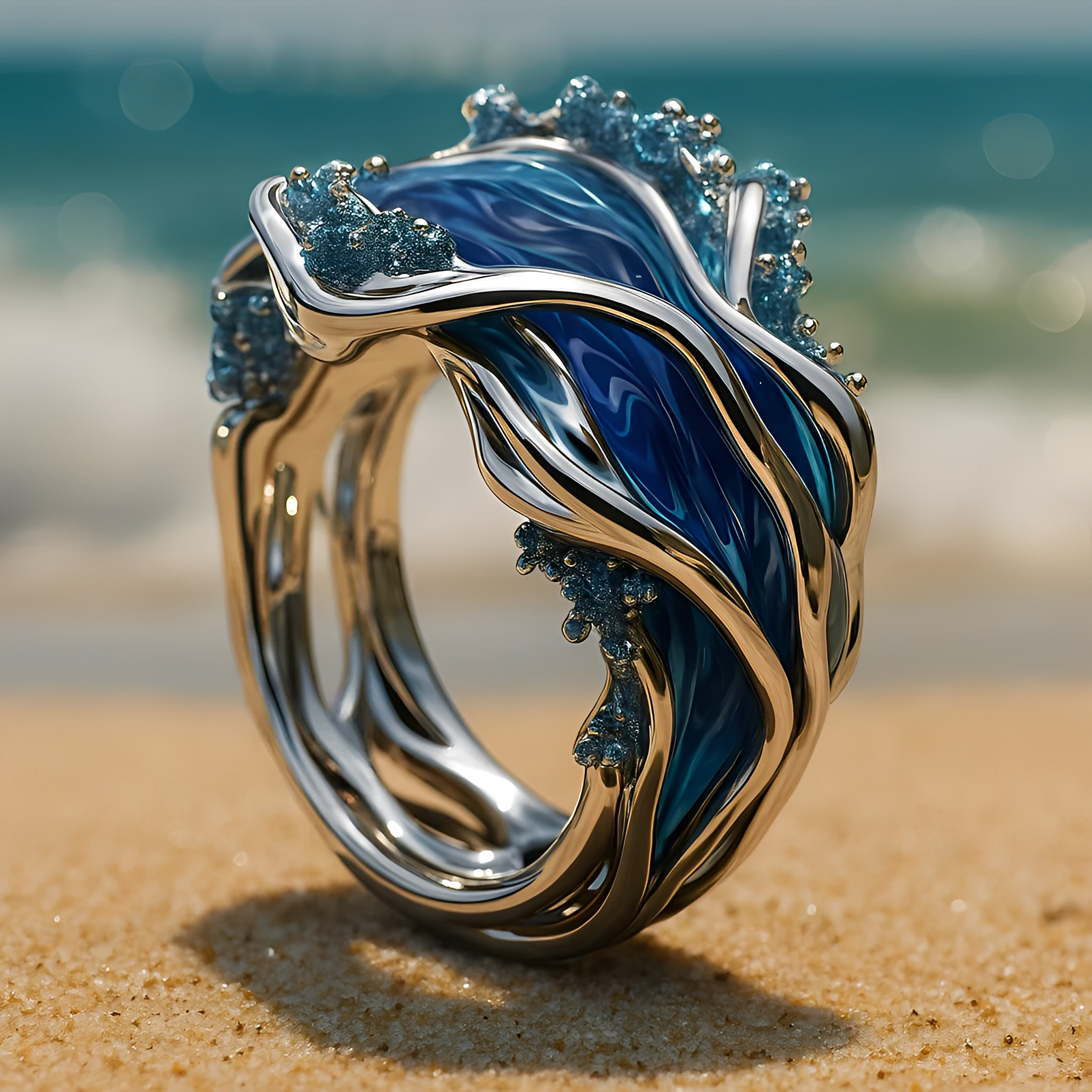 Bailey – Ring Ozeanwellen Gold Vintage