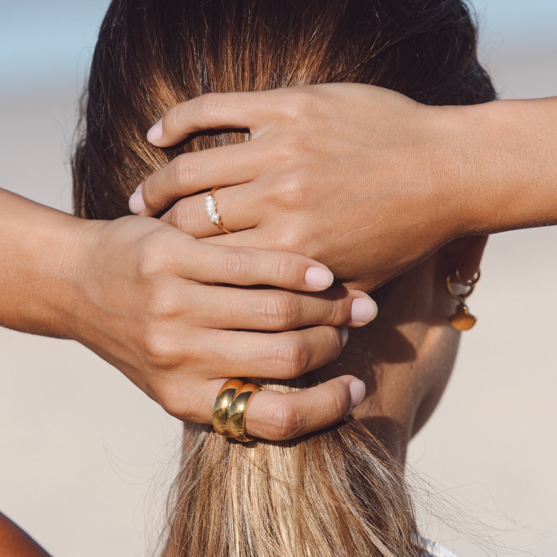 Lina – Ring mit Mini Naturperlen