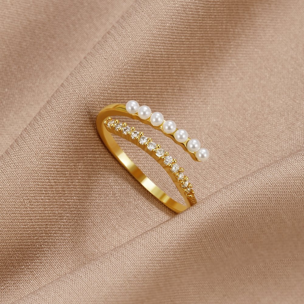 Nerie – Halskette Goldkette mit Perlen